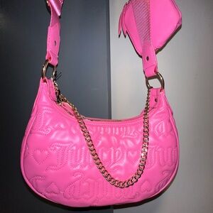 NWT Juicy couture pink puff half moon crossbody bag